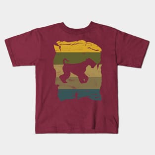 Airedale Terrier Distressed Vintage Retro Silhouette Kids T-Shirt